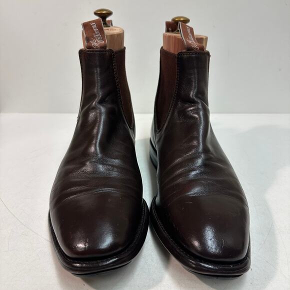 NEW HEELS R. M. Williams VTG Craftsman Chelsea Boot Chestnut Leather UK 8 / US 9 - Picture 4 of 14
